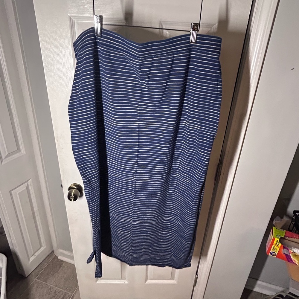Life Is Good Blue and White Maxi Skirt